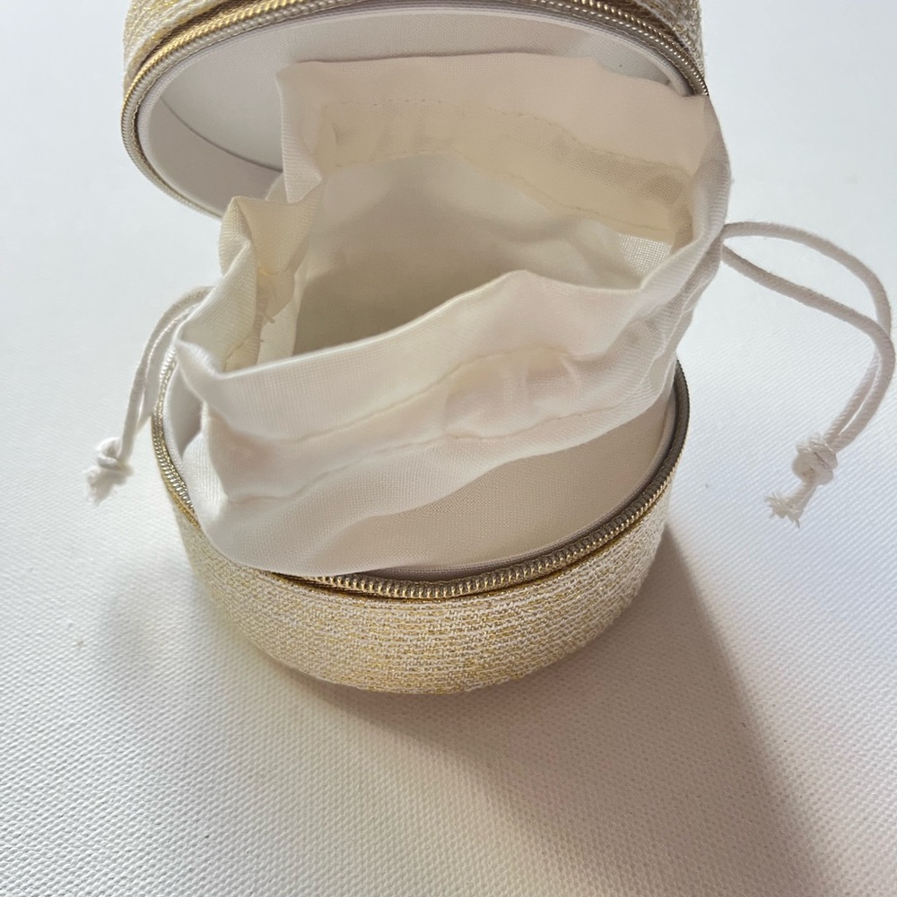 Dior Beauty Gold Cosmetic Pouch Toiletry Case - Picture 6 of 13